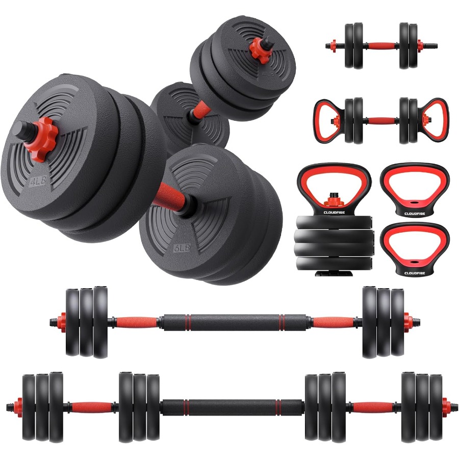 Adjustable Dumbbells Set, 60LB - Dumbbell Set ulasan dan harga